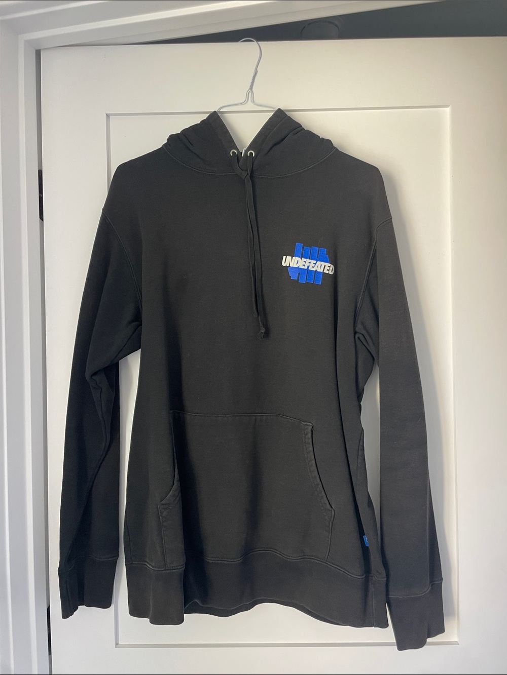 Undefeated Black Hoodie with Blue Logo 🚨 Heavyweight only dry cleaned